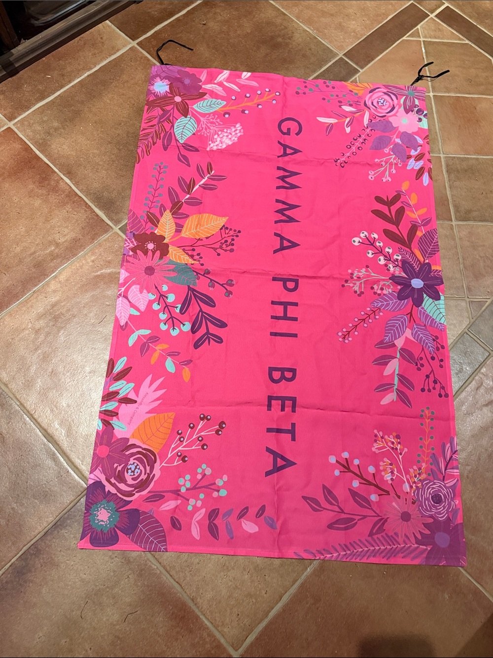 Pink gamma phi beta tapestry